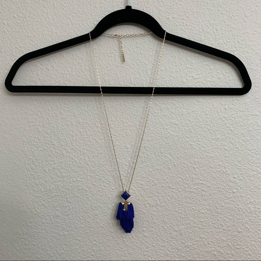 Sugarfix by Baublebar Gold and Blue Tassel Necklace